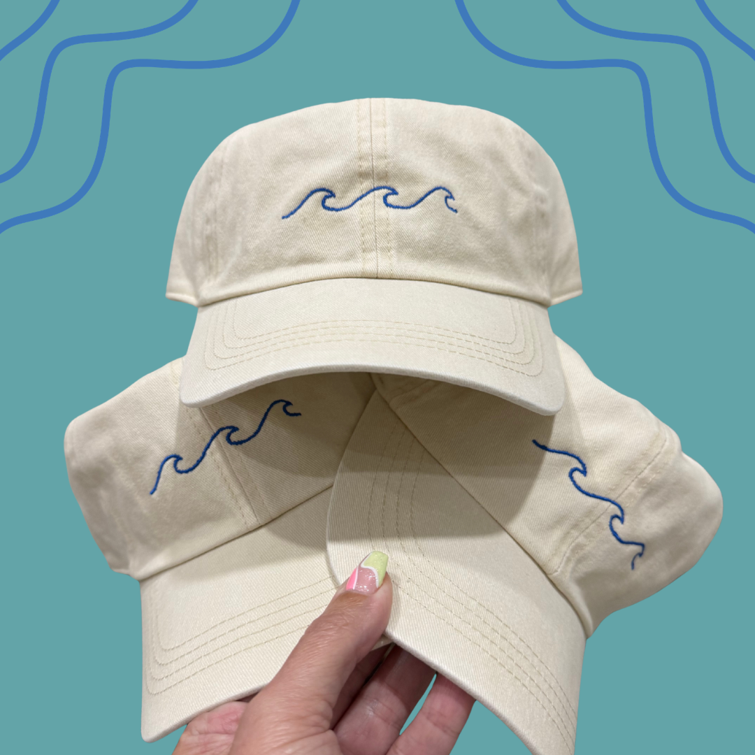 Embroidered Hat - Wave